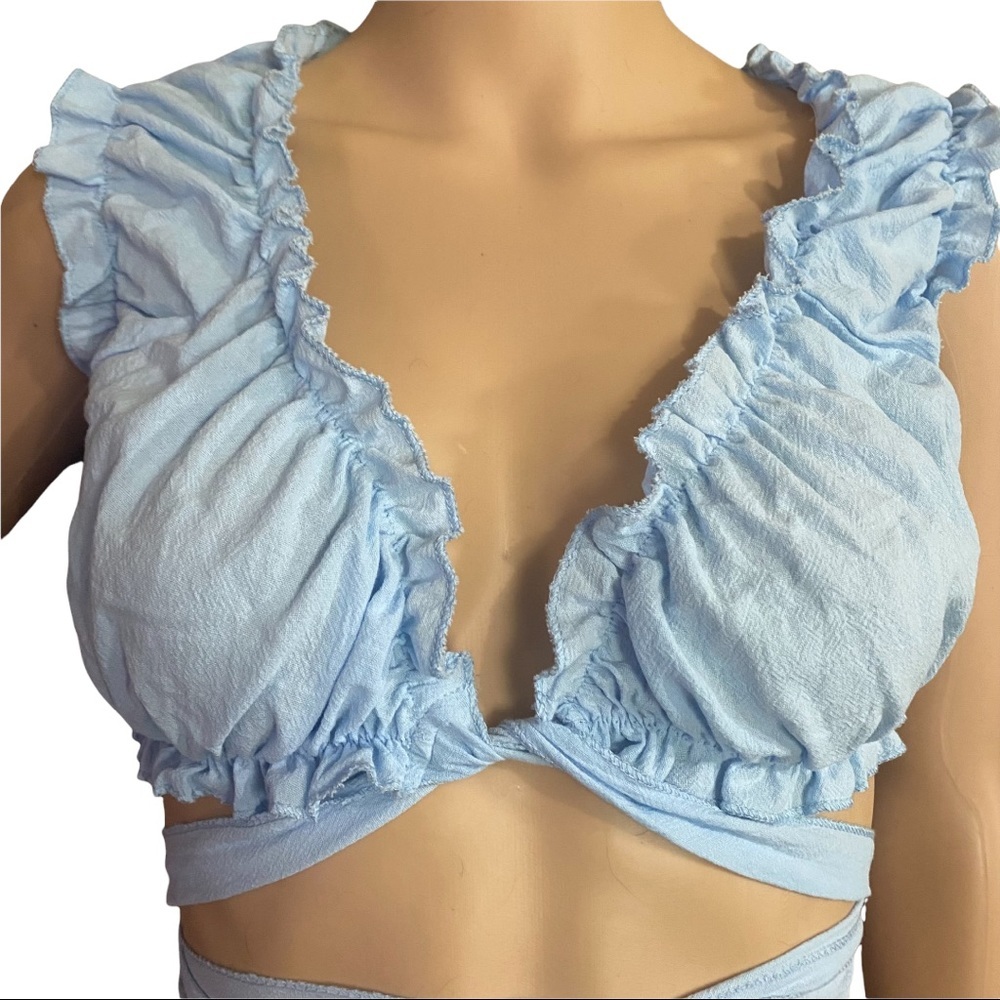 Blue Crop Top